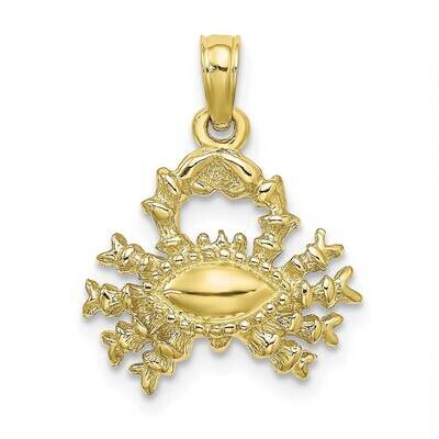 3-D Cancer Zodiac Pendant 10k Gold 10C3146, MPN: 10C3146,