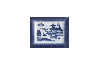 Mottahedeh Blue Canton Rectangular Tray Large HC78, MPN: HC78,