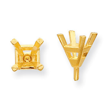 Princess Center Head with Peg Head 4.5mm Setting 14k Gold YG175-4, MPN: YG175-4,