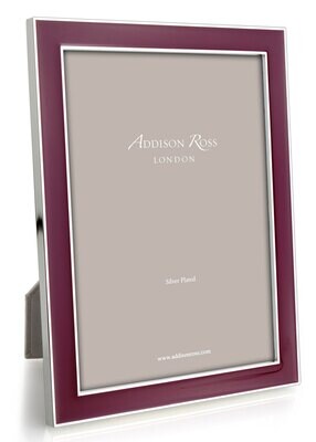 Addison Ross Plum Enamel Picture Frame 4 x 6 Inch Silver-plated FR0941, MPN: FR0941, UPC/EAN: 50240…