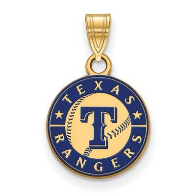 MLB Texas Rangers Small Enamel Pendant Gold-plated Sterling Silver GP022RAN, MPN: GP022RAN, 1911011…