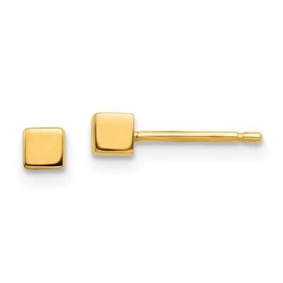 Square Stud Earrings 14k Gold YE1877, MPN: YE1877, 716838278435