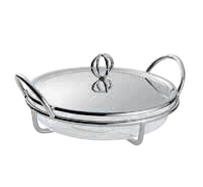 Ercuis Latitude Round Gratin Dish With Cover 12.375 x 10.625 Inch Silver Plated F542494-01, MPN: F5…