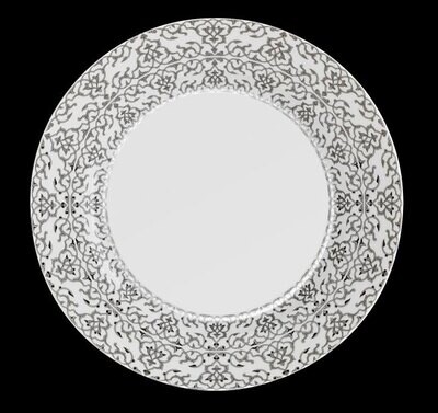 J. Seignolles Alhambra Platinum Round Cake Plate 12.5 Inch JS17347, MPN: JS17347,