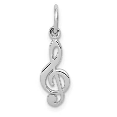 Treble Clef Charm 10k White Gold 10WCH73, MPN: 10WCH73,