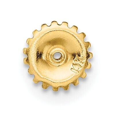 2 Hole Threaded Ear Nut 14k Yellow Gold YG2682, MPN: YG2682,