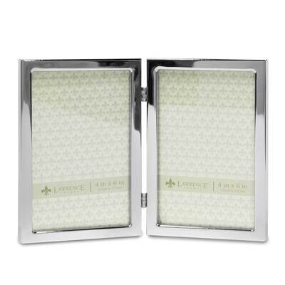 4 x 6 Inch Hinged Double Silver-tone Standard Metal Picture Frame GM22219, MPN: GM22219, 7511480701…