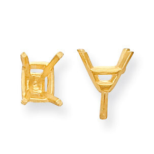 Emerald Lightweight Center Head with Peg Head 5 x 3mm Setting 14k Gold YG210-1, MPN: YG210-1,