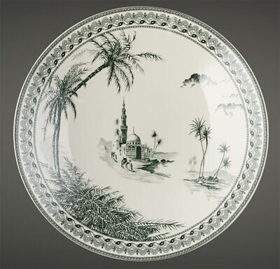 Gien Les Depareillees Green Pasta Plate 1841ACRP99, MPN: 1841ACRP99, 3660838021775