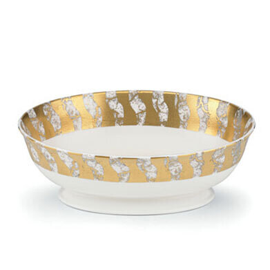 Michael Wainwright Tempio Luna Gold Oval Serving Bowl, MPN: 844845, 878686013139