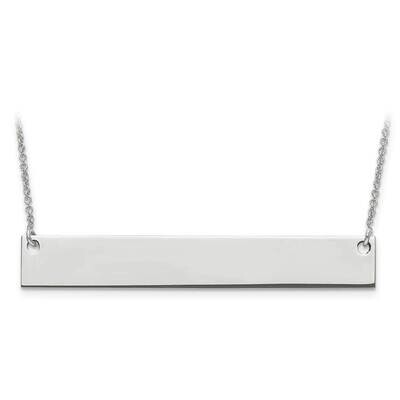 Large Polished Blank Bar with Chain Sterling Silver Rhodium-plated XNA639SS, MPN: XNA639SS, 1911012…