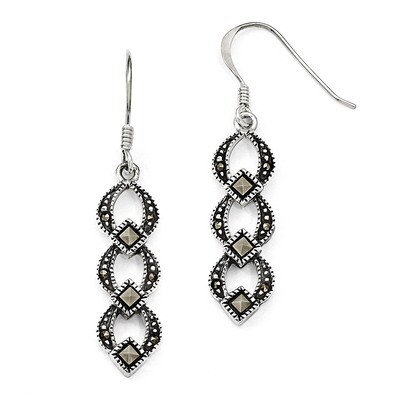 Marcasite Earrings Sterling Silver QE3411, MPN: QE3411, 191101188558
