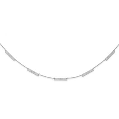 Brushed 5 Station Necklace Sterling Silver Rhodium-plated XNA1176/5SS, MPN: XNA1176/5SS,