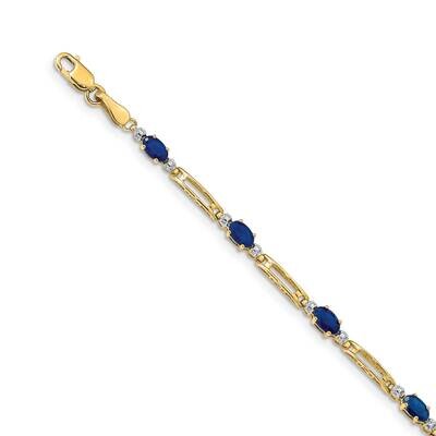 Completed Fancy Diamond/Sapphire Bracelet 14k Gold BM4492-SA-001-YA, MPN: BM4492-SA-001-YA, 8839576…