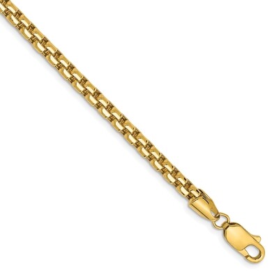 7 Inch 3.6mm Hollow Round Box Chain 14k Yellow Gold BC163-7, MPN: BC163-7, 886774565118