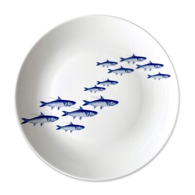 Caskata School of Fish Blue Coupe Dinner Plate Blue DINA-420, MPN: DINA-420, 817325013451