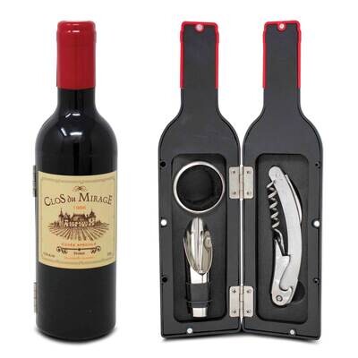 Wine Bottle 3-Piece Bar Tool Set GM22584, MPN: GM22584, 788089142056