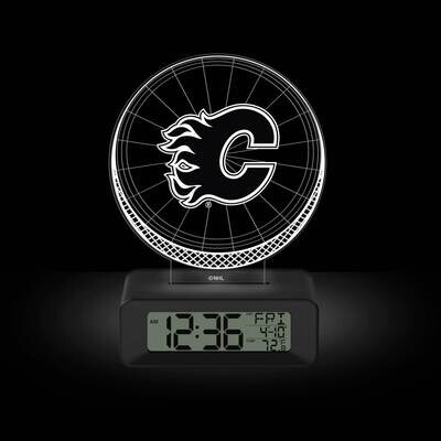 Game Time Calgary Flames LED 3D Illusion Alarm Clock GM25318-CAL, MPN: GM25318-CAL, 81006814128