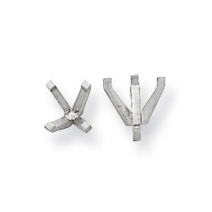 Emerald 4-Prong with Peg Head 4x3mm Setting Platinum PL208-1, MPN: PL208-1,