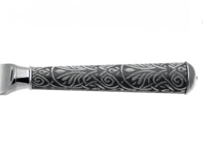 Ercuis Guirlande Brown Grey Cheese Knife 2 Prongs 7.5 Inch Silver Plated F600516-77, MPN: F600516-7…