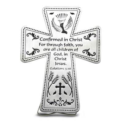 Silver-tone 5 Confirmation Standing Cross with Wire Easel Gift Boxed GM21203, MPN: GM21203, 7855250…