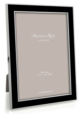 Addison Ross Black Enamel Picture Frame 4 x 6 Inch Silver-plated FR0649, MPN: FR0649, UPC/EAN: 5024…