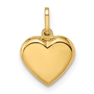 Puffed Heart Pendant 14k Gold Polished YC1506, MPN: YC1506,