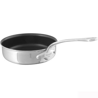 Mauviel M&#39;Cook Saute Pan with Non Stick Interior 24cm 9.5 Inch 3.3 Qt.