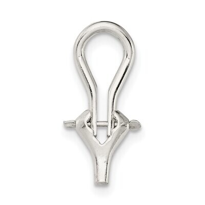 .70 x .33 inch Omega Clip Earring Component Sterling Silver SS3206, MPN: SS3206,
