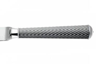 Ercuis Zigzag Grey Dessert Knife 8.375 Inch Silver Plated F600555-06, MPN: F600555-06, 8014808207723