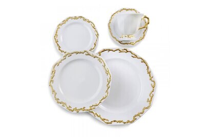 Mottahedeh Barriera Carallina Gold 5 Piece Place Setting TD500, MPN: TD500,