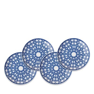 Caskata Newport Garden Gate Canape Plates Set of 4 Bue CANA-500, MPN: CANA-500, 816666029626