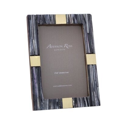 Addison Ross 4 x 6 Inch Grey Stripe with Gold Picture Frame Bone FR6702, MPN: FR6702, UPC/EAN: 5024…