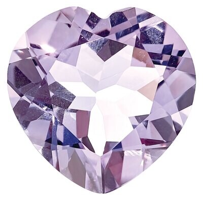 Rose De France 12mm Heart Faceted AA Quality Gemstone PQ-1200-HTF-AA, MPN: PQ-1200-HTF-AA,
