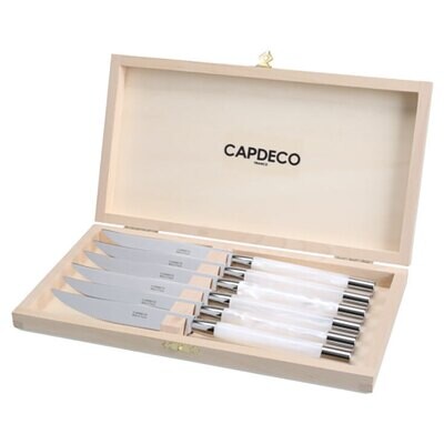 Capdeco Conty White Set of 6 Steak Knives CON00-6KS, MPN: CON00-6KS, 3700922731262