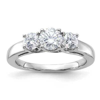 1ct. 3 Stone G H I True Light Moissanite Band 14k White Gold DB21710W4MT, MPN: DB21710W4MT, 1911012…