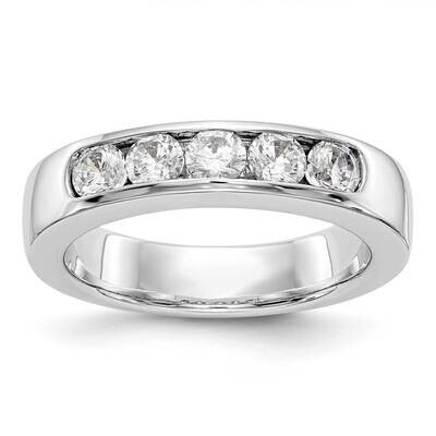 5-Stone Diamond Channel Band 14k White Gold RM3275B-075-WAA, MPN: RM3275B-075-WAA,
