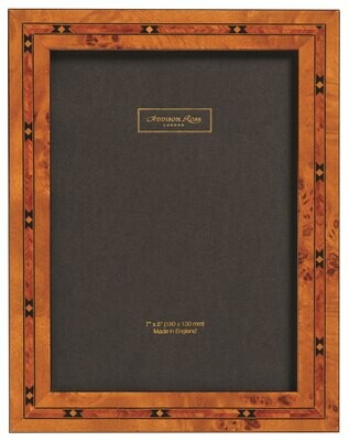 Addison Ross Marquetry Picture Frame Poplar Veneer &amp; Star Design Inlay 5 x 7 InchVeneer MH70F7, MPN…