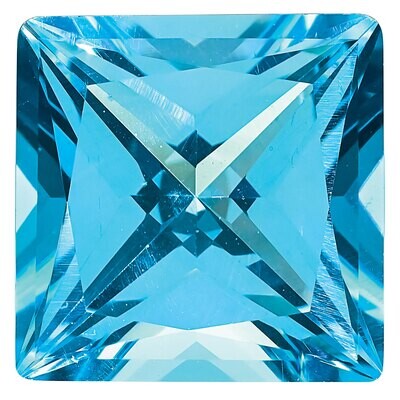 Topaz Ice Blue 6mm Princess Gemstone TP-0600-SQP-BI, MPN: TP-0600-SQP-BI,