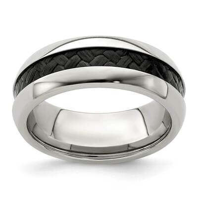 Edward Mirell Black Carbon Fiber 8mm Band Stainless Steel EMR324-10, MPN: EMR324, 191101331961