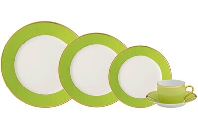 Robert Haviland Arc En Ciel Almond Green 5 Piece Place Setting HP683, MPN: HP683,