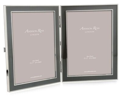 Addison Ross 5 x 7 Inch 15mm Double Enamel Chiffon Picture Frame Silver Plate FR1115, MPN: FR1115, …