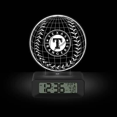 Game Time Texas Rangers LED 3D Illusion Alarm Clock GM25316-TEX, MPN: GM25316-TEX, 81006814089