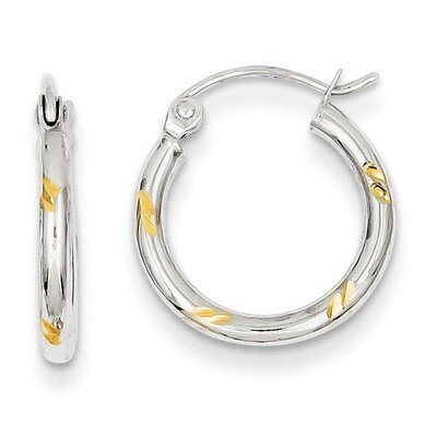 Hoop Earrings 14k White Gold TH187, MPN: TH187, 883957291543