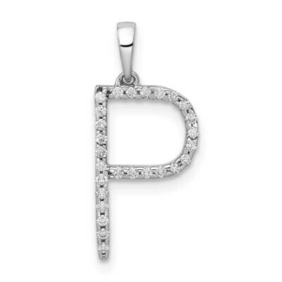 Initial P Pendant 14k White Gold Diamond PM5222P-010-WA, MPN: PM5222P-010-WA, 883957134437