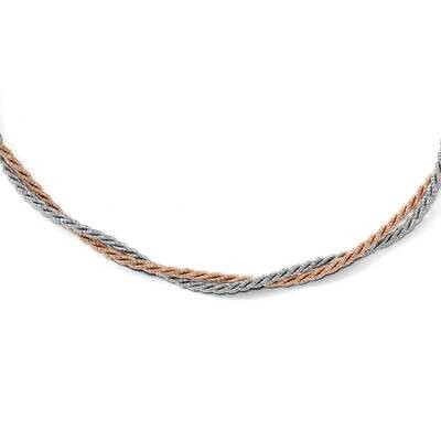 Rose Gold-Tone with 2 Inch Extension Necklace Sterling Silver QLF762-17, MPN: QLF762-17, 1911012071…