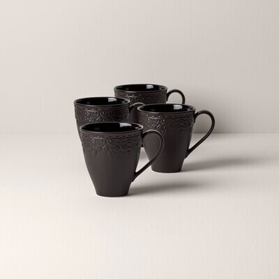 Lenox Chelse Muse Fle Mtt Blk Mug Set of 4 885618, MPN: 885618, 882864819352