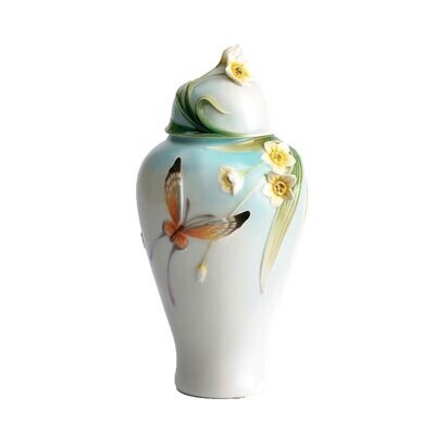 Franz Porcelain Papillon Butterfly Ginger Jar FZ01266, MPN: FZ01266,
