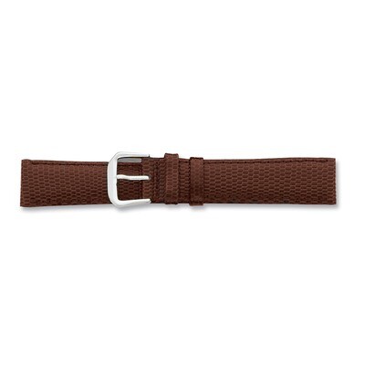 14mm Brown Lizard Grain Leather Watch Band 6.75 Inch Silver-tone Buckle BAW16-14, MPN: BAW16-14, 88…