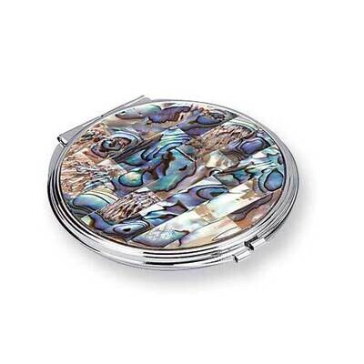 Abalone Mother Of Pearl Round Compact Mirror GP8994, MPN: GP8994,